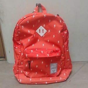 Orange Herschel Lightning Backpack